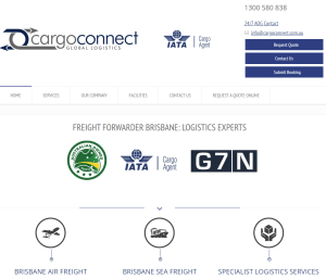 Cargo Connect main page website