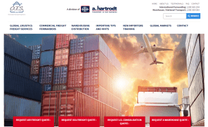 O.T.S. freight forwarders website main page