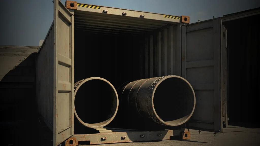 OOG cargo in the container