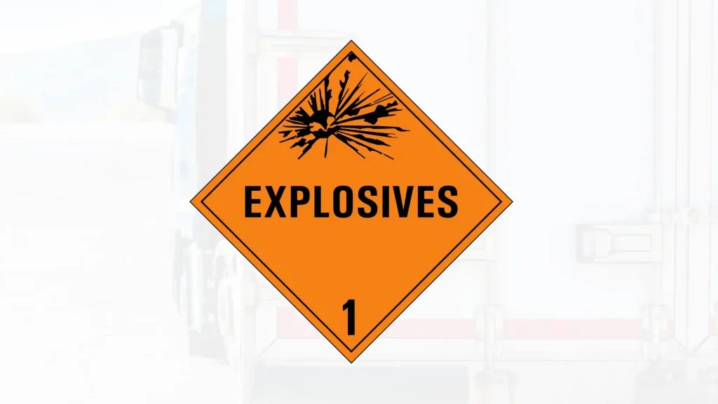 Dangerous Goods Classification Explosives