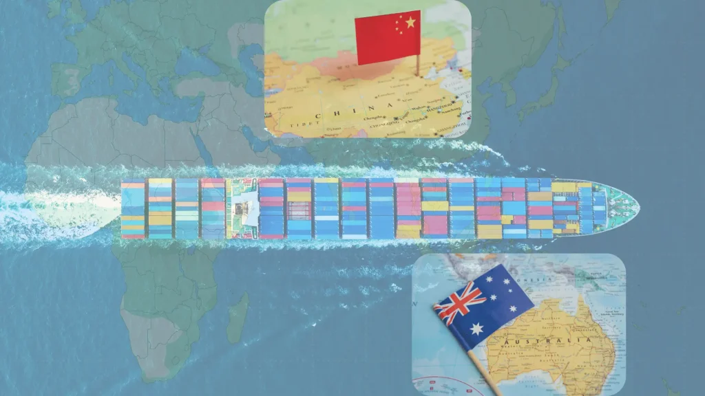 shipping from China to Australia